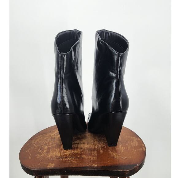Forever 21 Forever My Moment Heeled Boots Cap Toe Black Boots Size 7.5 - Picture 7 of 12